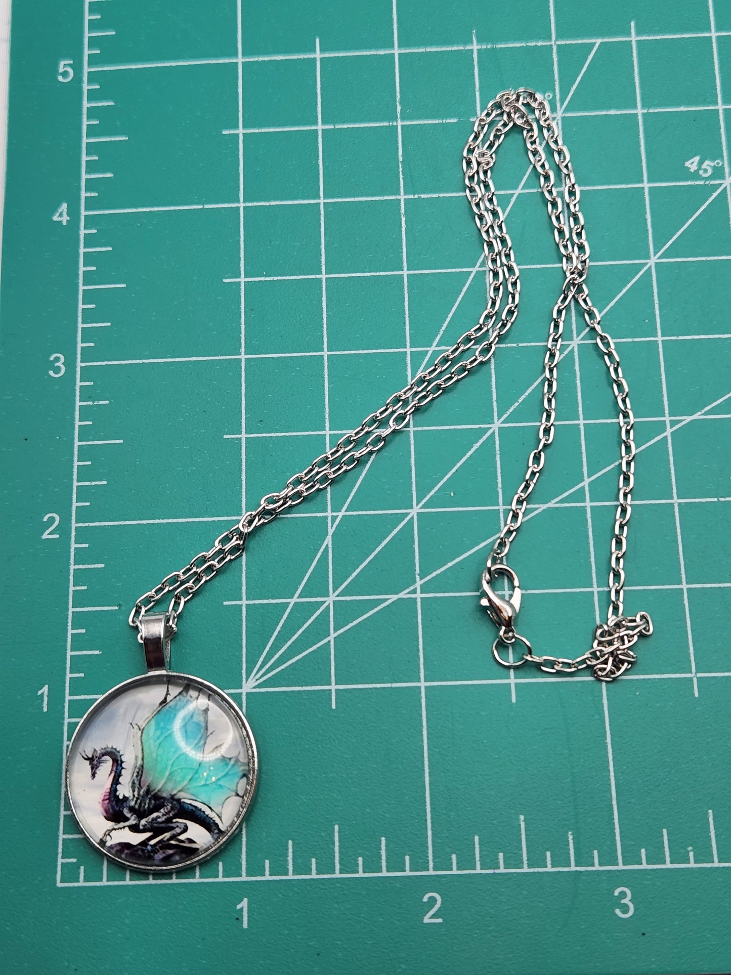 Winged Dragon Pendant with Chain