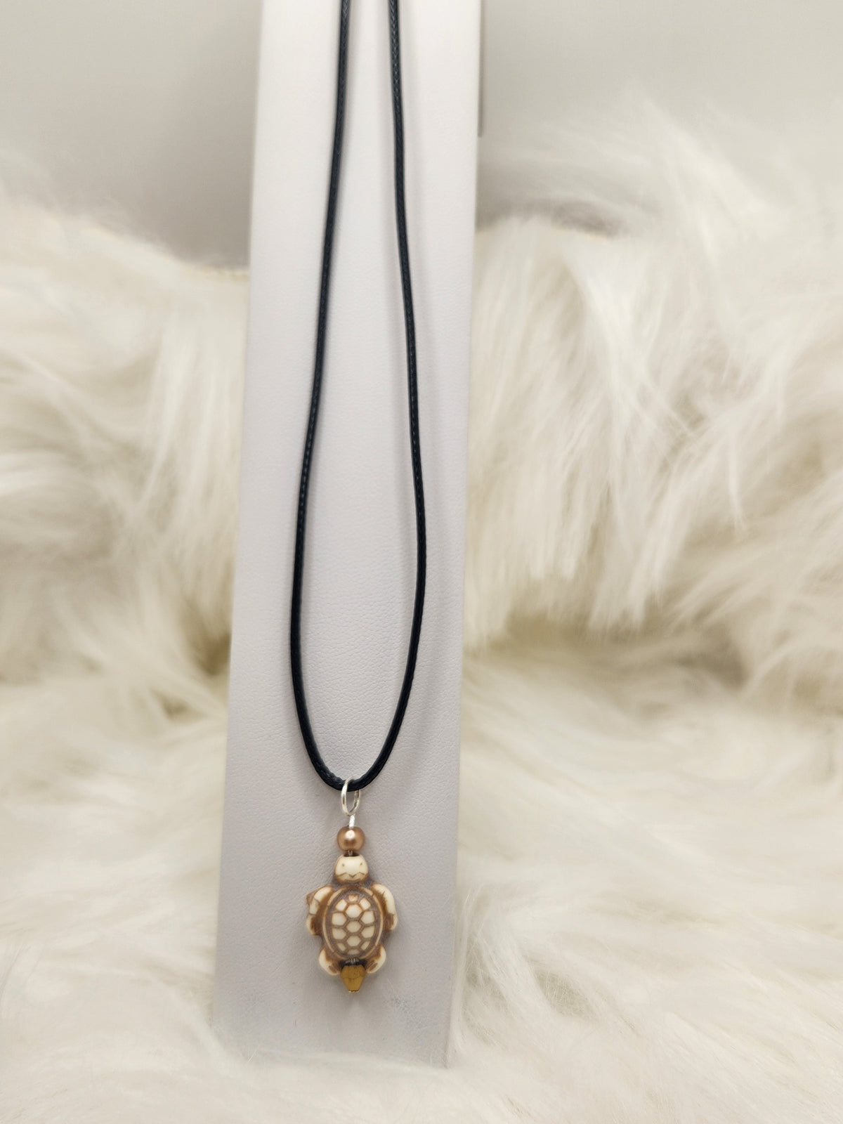 Tan Smiling Turtle Necklace