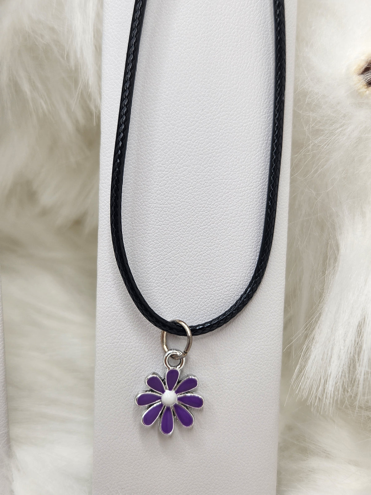 Small Purple Enamel Flower