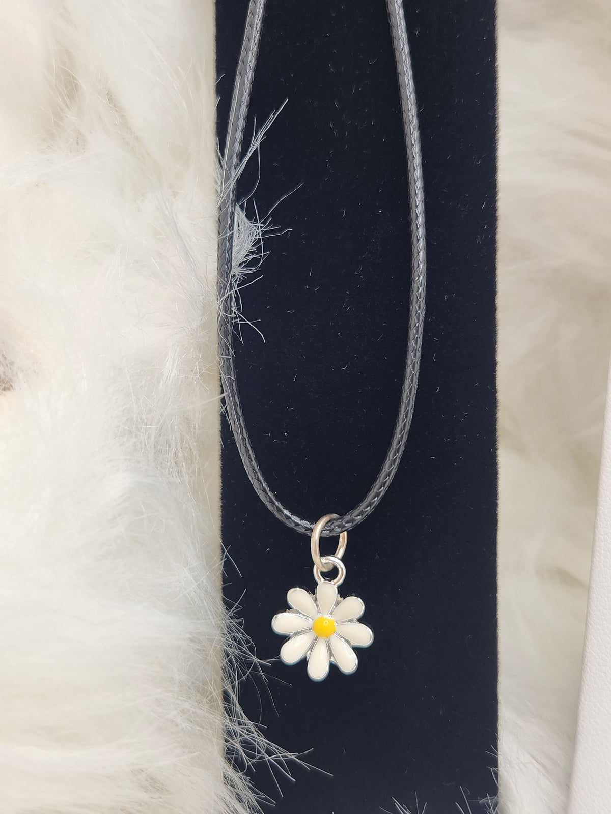 Small White Enamel Flower