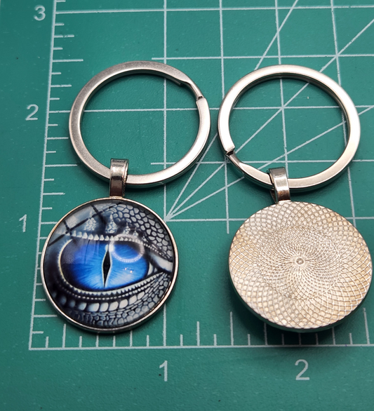 Silver Dragon Eye Key Chain