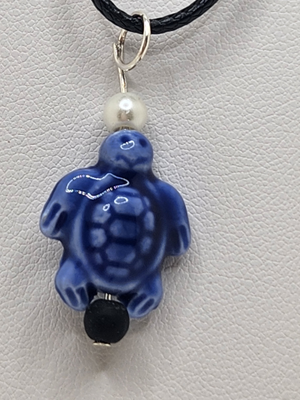 Blue Smiling Turtle Necklace