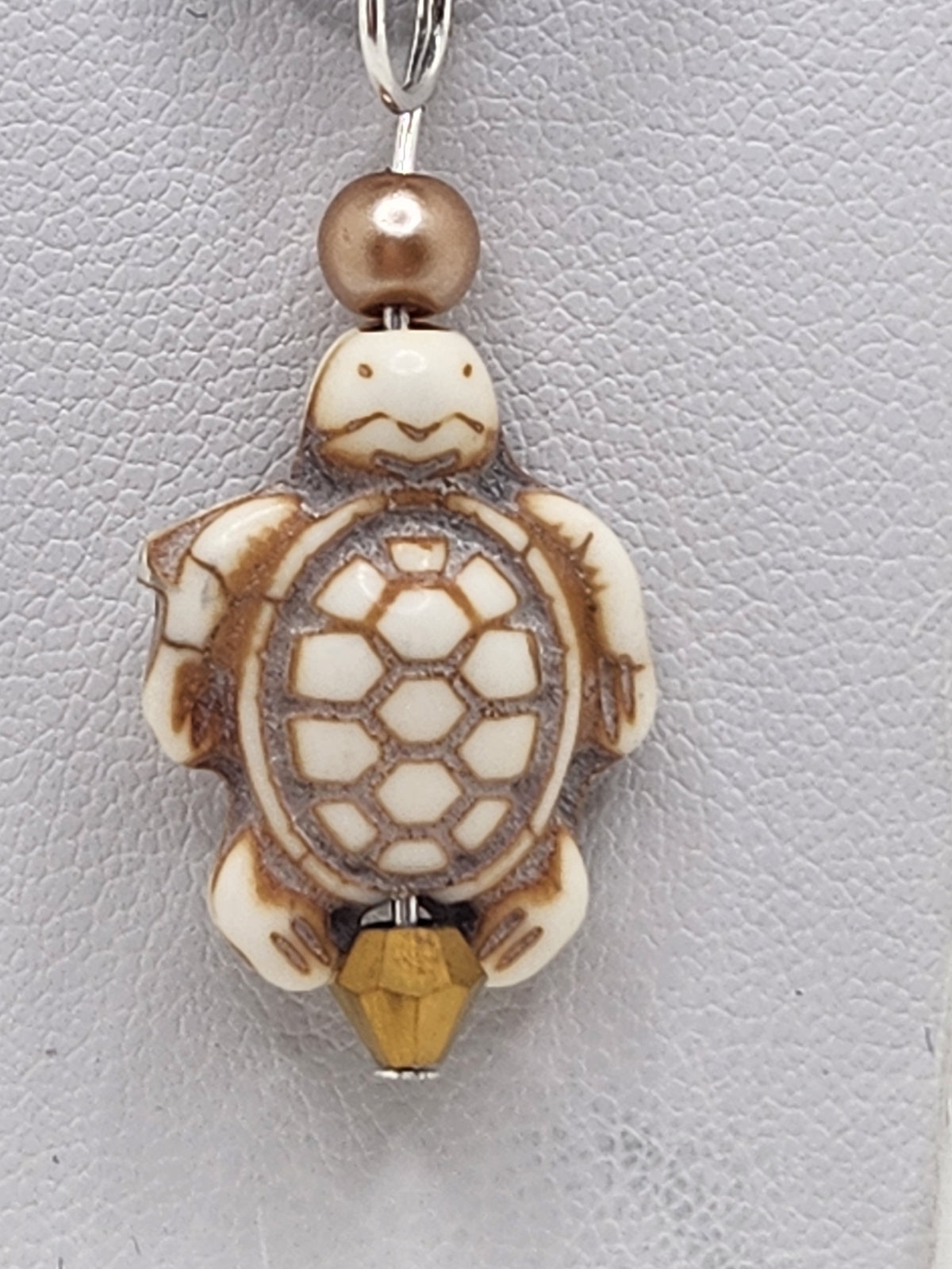Tan Smiling Turtle Necklace