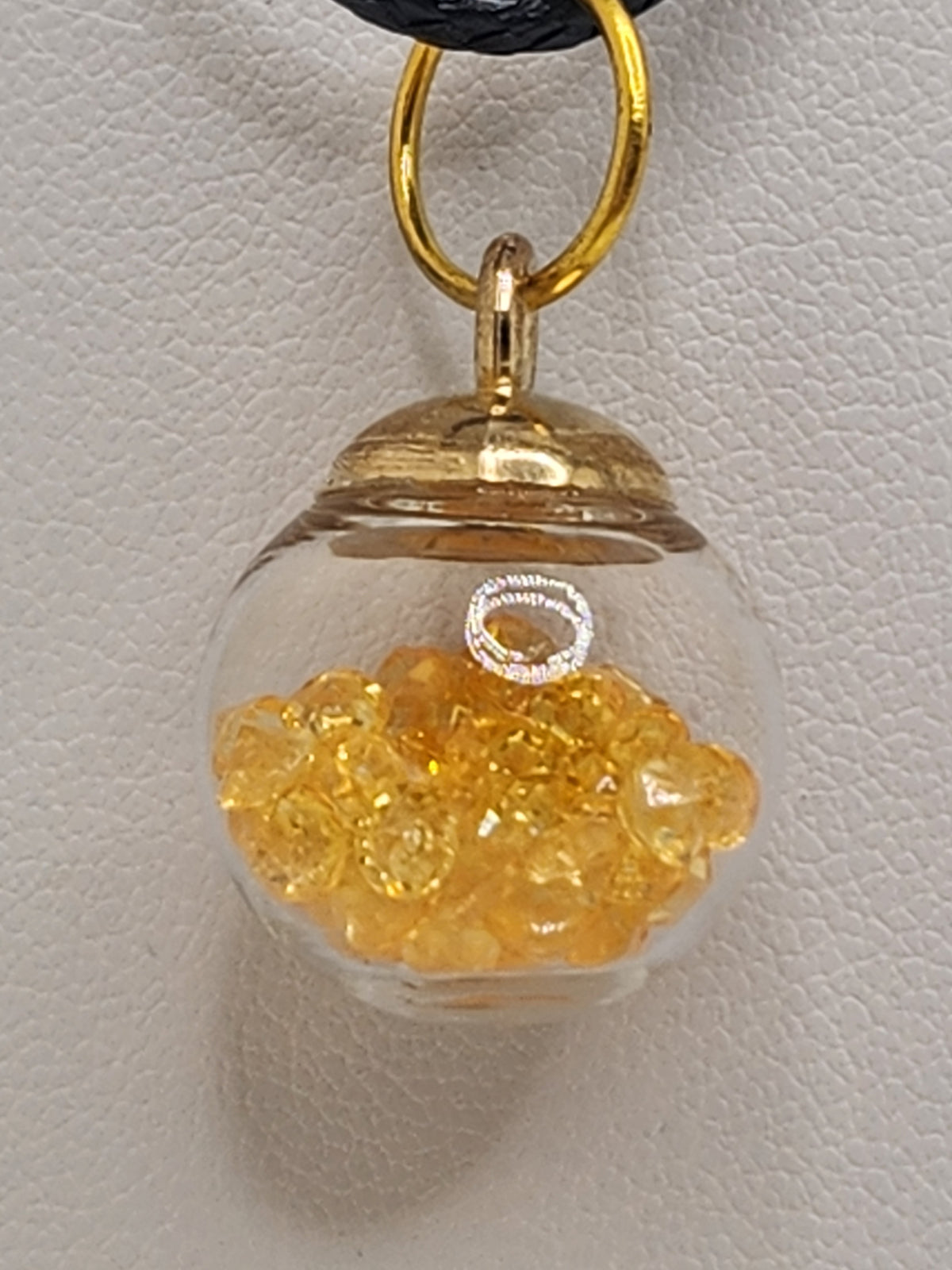 Floating Orange Crystals Globe