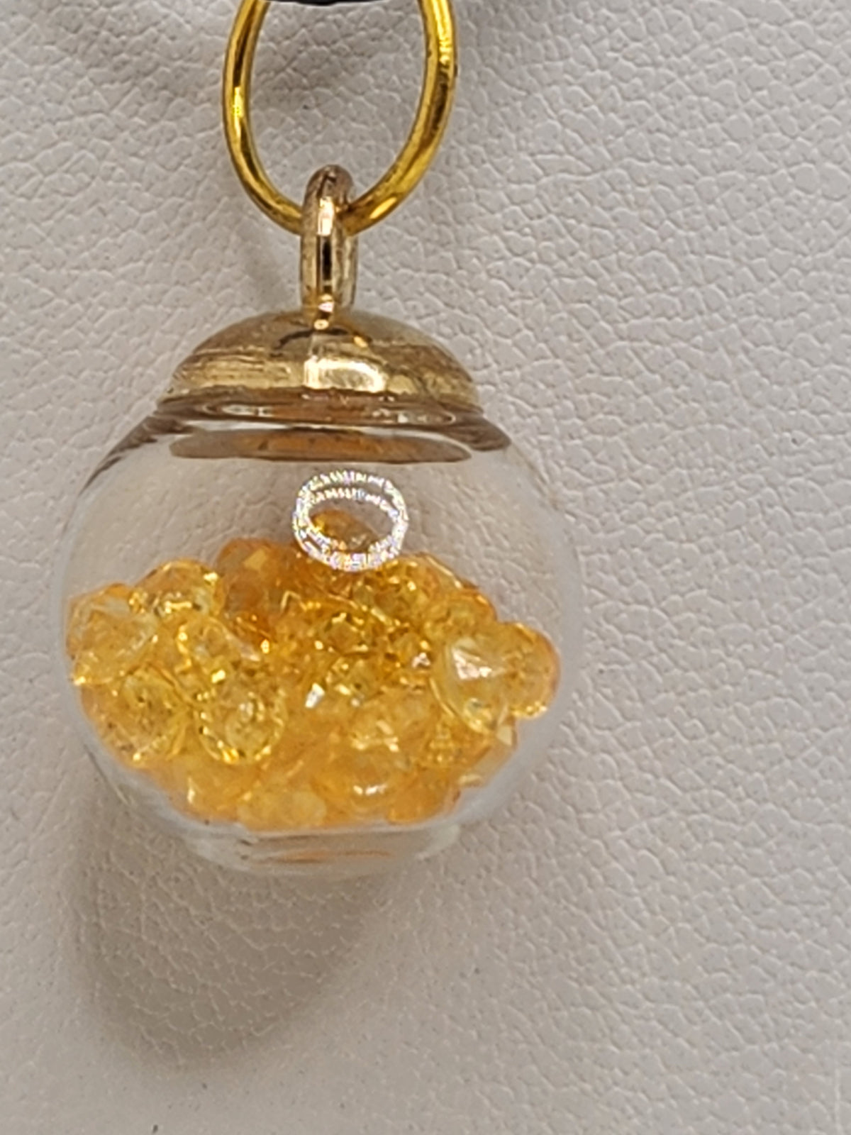 Floating Orange Crystals Globe