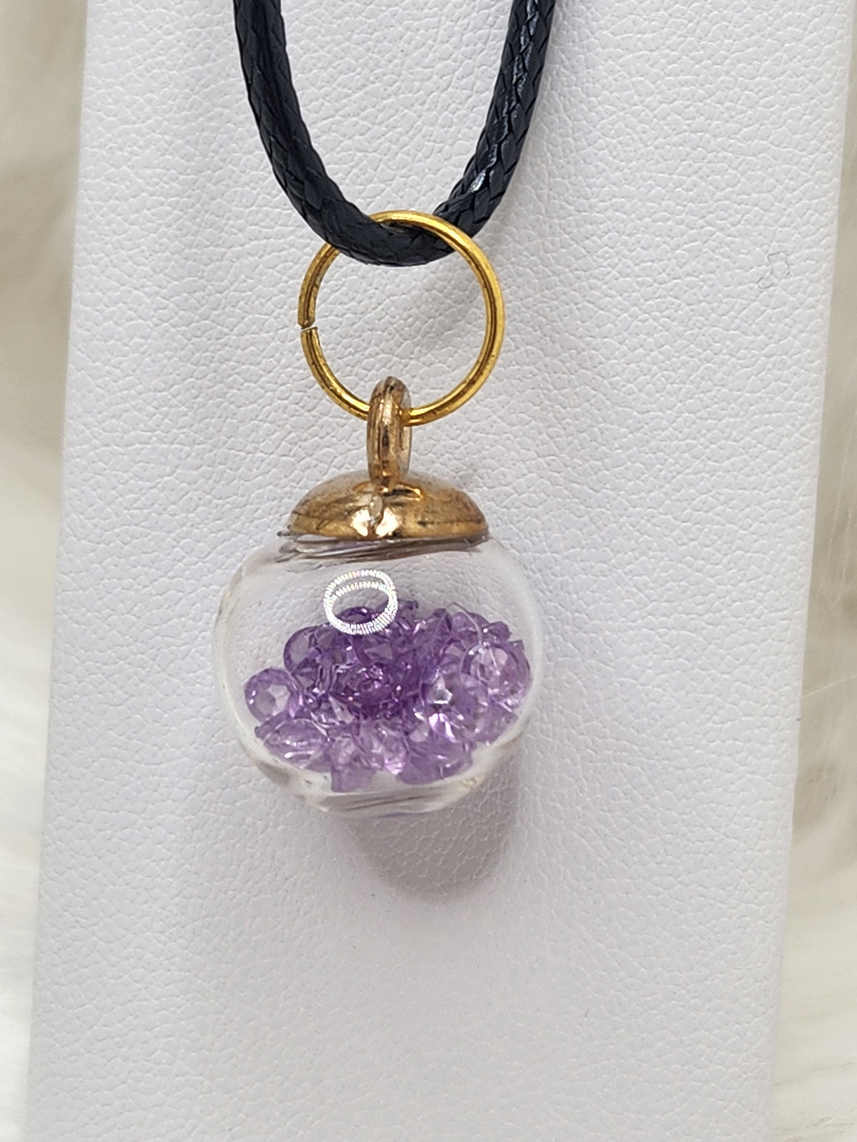 Floating Violet Crystals Globe