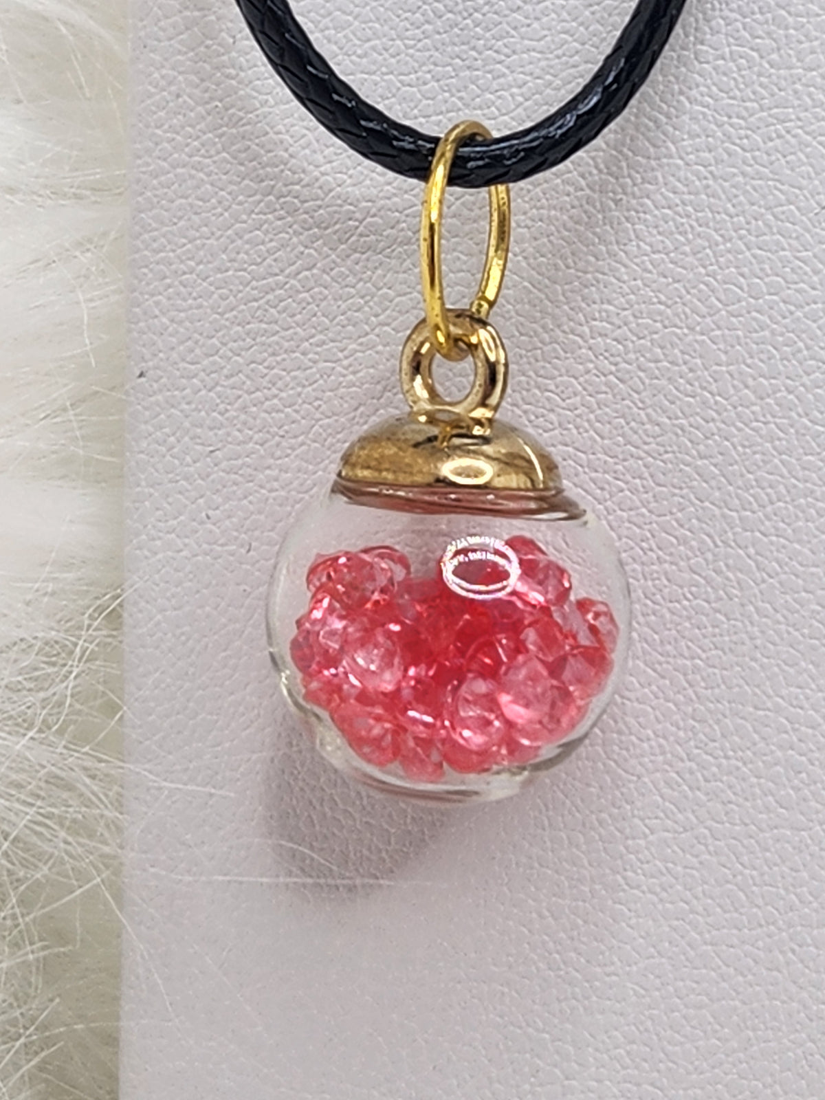Floating Pink Crystals Globe