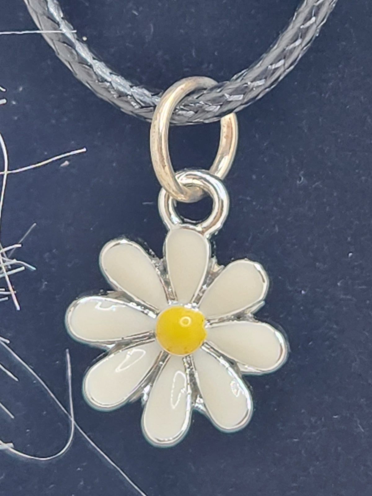 Small White Enamel Flower