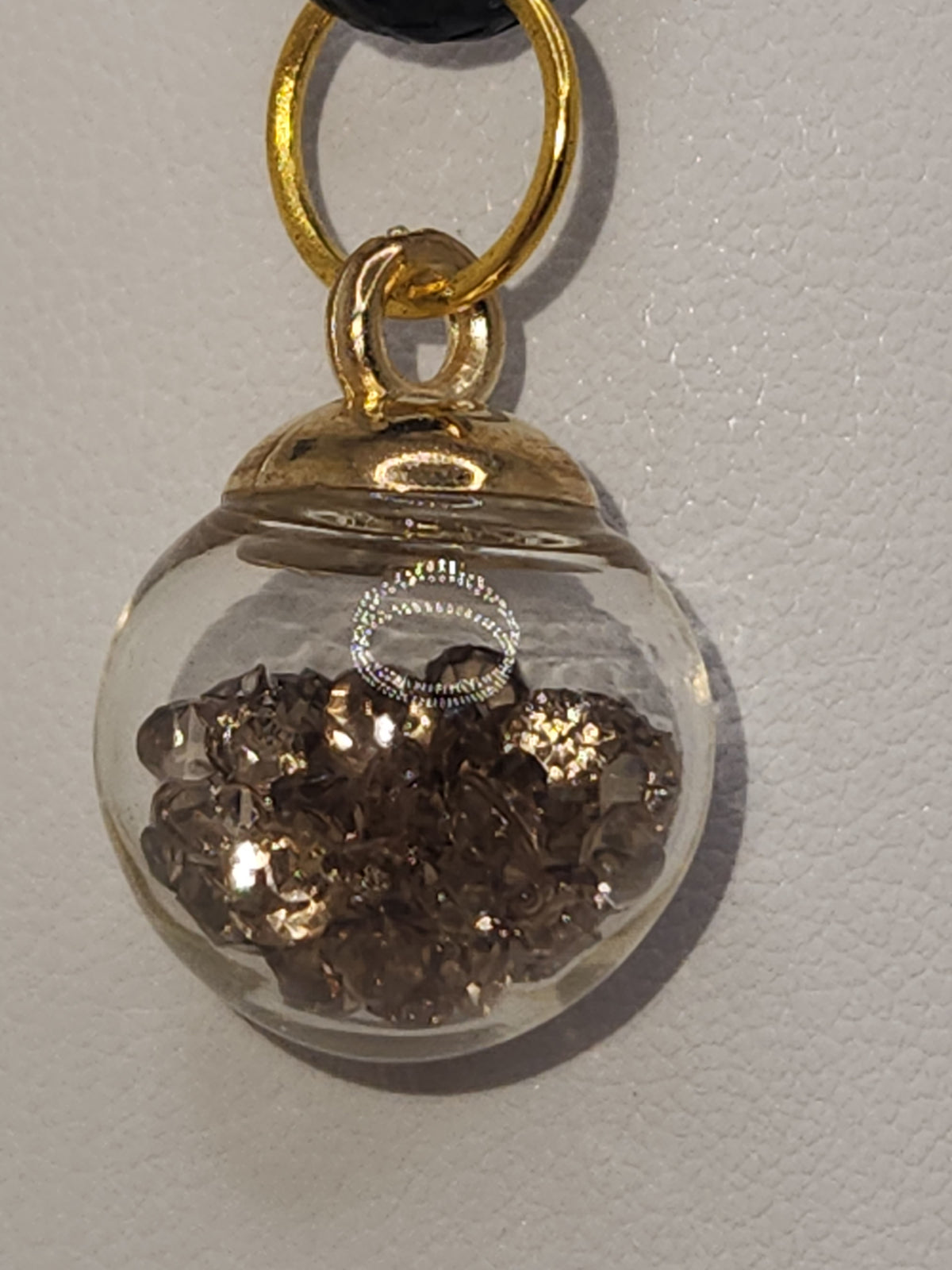 Floating Gold Crystals Globe